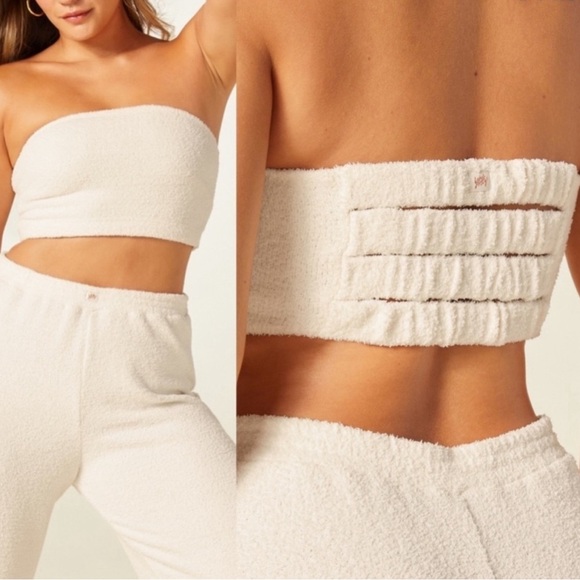 Yitty Pet Me Cozy Ivory Cream Tube Top and Pants Set - Picture 2 of 2